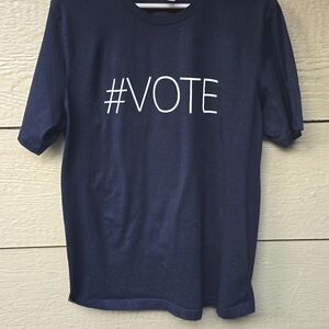 #vote  Hashtag Vote T-Shirt Unisex XL 2024 election black white